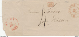 844/29 - BELGIQUE / LUXEMBOURG - Lettre Précurseur BASTOGNE 1836 Vers BISSEN Grand-Duché Via ARLON - 1830-1849 (Belgique Indépendante)