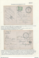 806/29 - TAXATION Sur Poste Militaire - 2 X Carte-Vue Postes Militaires 2 1924 - 1 Taxée 10 C ANVERS - S/Feuille D'Album - Storia Postale