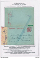 732/29 --  Entier Carte-Lettre Petit Sceau S/ Feuille D' Album - ANTWERPEN 1942 Vers NL - Censures Bande + Chimique - Guerre 40-45 (Lettres & Documents)