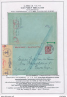 732/29 --  Entier Carte-Lettre Petit Sceau S/ Feuille D' Album - ANTWERPEN 1942 Vers NL - Censures Bande + Chimique - Oorlog 40-45 (Brieven En Documenten)