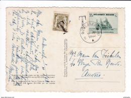 887/29 - Carte-Vue TP 472 Basilique OUDENAARDE 1938 Vers ANVERS - RARE Taxée 10 C Avec Petit Sceau + Griffe T - Storia Postale