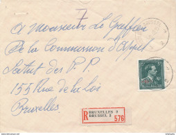 176/29 -  2 X Lettre Recommandée TP Col Ouvert 5 F Moins 10 % - BRUXELLES 2 En 1947/48 Vers BXL - 1946 -10%