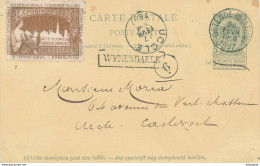 130/29 - Entier Postal Armoiries OSTENDE Station 1897 Vers UCCLE - Griffe De Gare WYNENDAELE - Ecrite Du Chateau - Langstempel