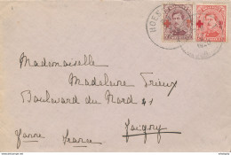 048/29 - Enveloppe TP Croix Rouge 10 C Et 20 C - HOESSELT 1920 Vers JOIGNY France - Belle Combinaison - 1918 Croce Rossa