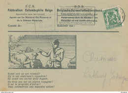 BELGIQUE COLOMBOPHILIE - Carte Illustrée Pigeon Et Chasseurs - Avis D' Arrivée Fédération Colombophile Belge 1938 - Columbiformes