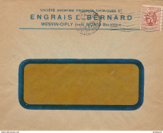 273/28 - Enveloppe TP 287 Lion Héraldique MONS 1931 - Entete Produits Chimiques Et Engrais Bernard à MESVIN-CIPLY - 1929-1937 Lion Héraldique