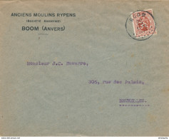269/28 - Enveloppe TP 287 Lion Héraldique BOOM 1931 Vers BXL - Entete Anciens Moulins Rypens S.A. - 1929-1937 León Heráldico