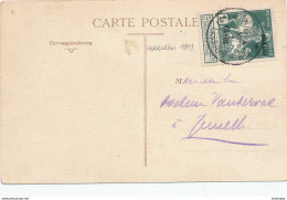 657/27 - Carte Litho Goffart TP 101 Caritas Surchargé Charleroi 1911 - BRUXELLES Nord 1911 Vers JEMELLE - COB 60 EUR - 1910-1911 Caritas
