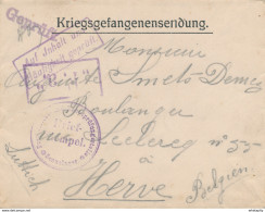 644/27 -  Lettre Kriegsgefangenen SENNE Lager - Prisonnier Civil Smets Vers HERVE 1916 - Censure Du Camp - Prigionieri