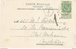 531/27 - Carte-Vue TP Armoiries BARVAUX 1904 Vers L' Angleterre - Taxée 0.05 Ou 1 D. Au UK - Cartas & Documentos