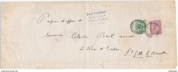 522/27 - PAPIERS D' AFFAIRE - TP 45 Et 46 CHARLEROI 1893 Vers ST GILLES BXL - 3è Echelon De Poids 200/300g - PEU COMMUN - 1883 Léopold II
