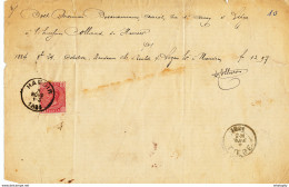 519/27 - Note D' Honoraires Huissier Collard TP 38 HAMOIR 1884 Vers Avocat Bounameaux à LIEGE - NIPA 350 X 3 - 1883 Leopoldo II