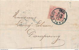 507/27 - Lettre TP 38 CHARLEROI 1883 Vers DAMPREMY - Entete Union Du Crédit - 1883 Leopold II