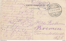 465/27 -- Carte-Vue De MIDDELKERKE Cachet Feldpostexp. Des 2 MARINE-DIV B 1917 Vers BREMEN Allemagne - Deutsche Armee