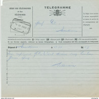 444/27 --Télégramme 1939 Signé Sussenaire Vers Cachet ECAUSSINNES CARRIERES TT - Telegraafzegels [TG]