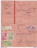 DDX 275 - Carte Récépissé TP Petit Sceau Et TP Fiscaux Notaire Tallon à GEETBETS 1946 Vers DIEPENBEEK - Cachet ONBETAALD - 1935-1949 Klein Staatswapen