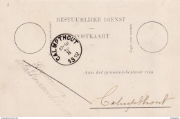 DDX 190 - Provincie ANTWERPEN - Dienstkaart Cursive Gouverneur De La Province D' Anvers 1912 Vers T2R CALMPTHOUT - Zonder Portkosten