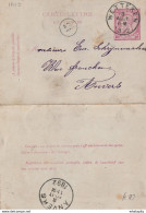 DDW777 - Entier Carte-Lettre Type TP 46 WETTEREN 1892 Vers ANVERS - Signé François De Lamarche , Schilder - Cartes-lettres