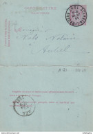 DDW757 - Entier Carte-Lettre Type TP 46 DOLHAIN LIMBOURG 1887 Vers Le Notaire Nols à AUBEL - Cartes-lettres