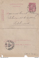 DDW755 - Entier Carte-Lettre Type TP 46 COUILLET 1889 Vers LODELINSART - Cartes-lettres