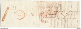 DDW609 - Lettre Précurseur PERUWELZ 1845 Vers HORNU - Boite Rurale D De BASECLES - Correo Rural