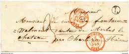 399/30 --  Enveloppe Non Affranchie COURTRAI 1857 Vers FONTAINE VALMONT - Boite Rurale L ( SWEVEGHEM Dans Porignon) - Landelijks Post