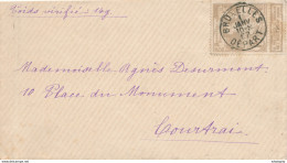345/30 -- Enveloppe TP 72 EXPO Bruxelles BRUXELLES 1 Er Janvier 1897 Vers COURTRAI - 1894-1896 Ausstellungen