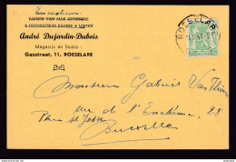 DDBB 003 - Carte Privée TP 712 Petit Sceau 70 C ROESELARE 1946- Entete Kaders § Lijsten Dujardin-Dubois - COB 15 Eur S/l - 1935-1949 Kleines Staatssiegel