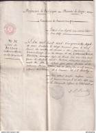 DDAA 665 - Papier Fiscal 1873 - Acte De Décès De Catherine Bosson En 1857 , Commune De FRANCORCHAMPS , Province De LIEGE - Dokumente