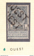 DDA 520 - Griffe D'AMBULANT Sur Timbre-Poste Armoirie OUEST - Bahnpoststempel