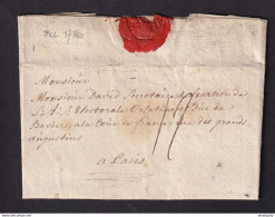 DDAA 558 - Lettre Précurseur BRUXELLES 1786 Vers PARIS - Port 12 Sols Encre - Signée Le Boucq - 1714-1794 (Pays-Bas Autrichiens)