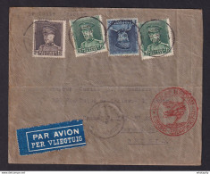 DDY 883 - Enveloppe PAR AVION TP Képis (Tricolore) LIEGE 1934 Vers Le Brésil- Cachet Deutdche Luftpost Europa-Sudamerika - 1931-1934 Chepi