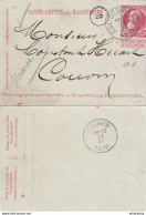 DDY 313 - Carte-Lettre Grosse Barbe CUL DES SARTS 1912 Vers Constant Huart à COUVIN - Signé Emile Marée - Postbladen