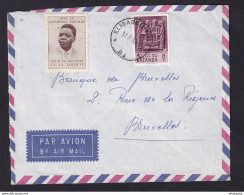 DDZ001 - Enveloppe Par Avion TP KATANGA 8 F Elisabethville 1962 Vers BRUXELLES - TTB Vignette Moise Tshombé - Katanga