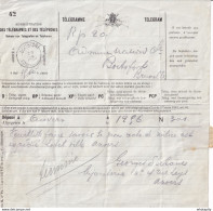 DDY 259 --  TELEGRAMME 1920 ANVERS Vers BOITSFORT - Demande D' Acte De Milice En REPONSE PAYEE - RP 20 - Telegraafzegels [TG]