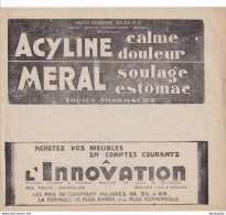 DDY 257 --  Télégramme Publicitaire NAMUR TT 1935 - Médicaments Acyline Et Meral (Pharmacie) Et Magasins Innovation - Telegraphenmarken [TG]
