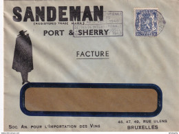 DDY 046 - Porto § Sherry SANDEMAN - Lettre Illustrée TP Belge Petit Sceau 1940 - Vins & Alcools