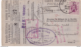 DDX979 -  Carte CGER TP Héraldique LIBRAMONT 1931 - Griffe De Gare MEIX DEVANT VIRTON - TB Verso - Linear Postmarks
