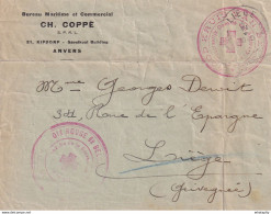 DDY012 - CAMPAGNE Des 18 Jours 1940 - RARE Enveloppe D'un Soldat Belge Prisonnier à BRASSCHAET Vers LIEGE - Guerra 40 – 45 (Cartas & Documentos)