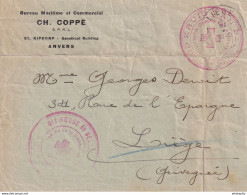 DDY012 - CAMPAGNE Des 18 Jours 1940 - RARE Enveloppe D'un Soldat Belge Prisonnier à BRASSCHAET Vers LIEGE - Weltkrieg 1939-45 (Briefe U. Dokumente)