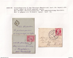 DDX930 - Deux Mini-Enveloppes Fermées TP 10 C Fine (1900) Et Grosse Barbe (1911)  Vers MAESTRICHT - TARIF FRONTALIER NL - Sonstige & Ohne Zuordnung