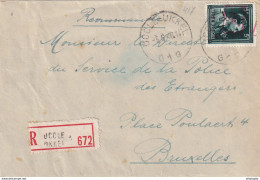 DDX 616 - Enveloppe Recommandée TP Moins 10 % Surcharge Locale UCCLE 1 En 1946 - 1946 -10%