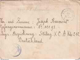 DDX 701 -- Enveloppe + Courrier Vers Le Prisonnier Reumont - FALMIGNOUL 1940 Vers Stalag XC + Censure - Guerra '40-'45 (Storia Postale)