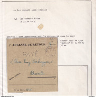 DDX 426 - Collection Cachets De FORTUNE Daniel Jonsen - BRAIVES Centre-vide Manuscrit + Griffe PAYE S/ Fragment - Foruna (1919)