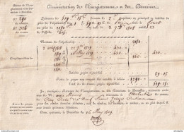 DDX 482 -  Document Fiscal 2 Pages Occupation Française - Enregistrement BRUXELLES 1809 - Marc Mercier à ETTERBEEK - Documents