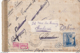 DDX 712 -- Enveloppe TP Espagne BARCELONA 1944 Vers CHARLEROI , Puis ARSIMONT - Etiquettes Inconnu , Parti Pour - Guerra 40 – 45 (Cartas & Documentos)