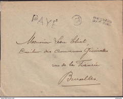 DDX 423 - Collection Cachets De FORTUNE Daniel Jonsen - Lettre Griffe BRAINE LE CHATEAU Bilingue + Griffe PAYE - Noodstempels (1919)