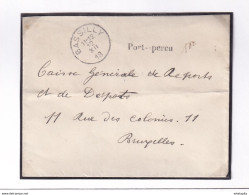 DDX 407 - Collection Cachets De FORTUNE Daniel Jonsen - Lettre BASSILY 12 XII 18 Griffe Port Perçu 10 C - Fortune (1919)