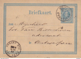 DDX 300 -- 3 X Entier Postal Pays-Bas 1876/7 - Cachets De Passage PAYS BAS Par ANVERS - Grenzübergangsstellen