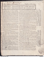 DDCC 418 - Journal De 4 Pages - No 88 Des Annonces Et Avis Divers De GAND 4/7/1812 - Imprimerie Houdin, Catalognestraete - 1794-1814 (Période Française)